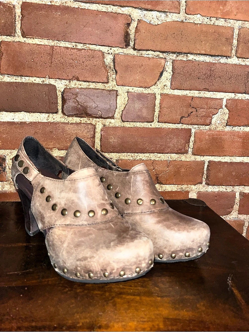 Dansko Studded Clogs in Brown size 38